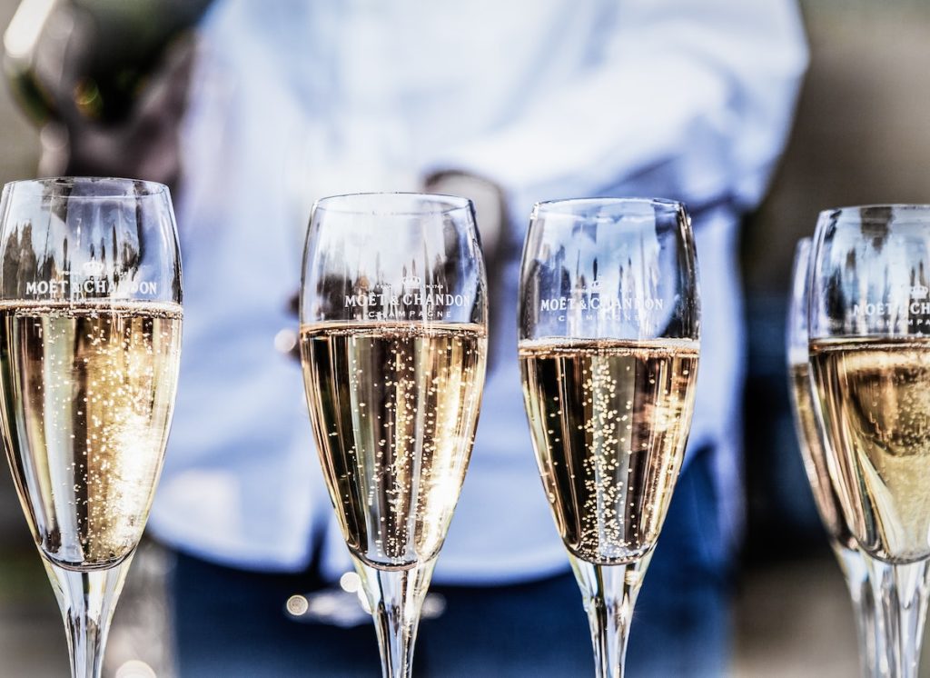 Champagne served at corporate event