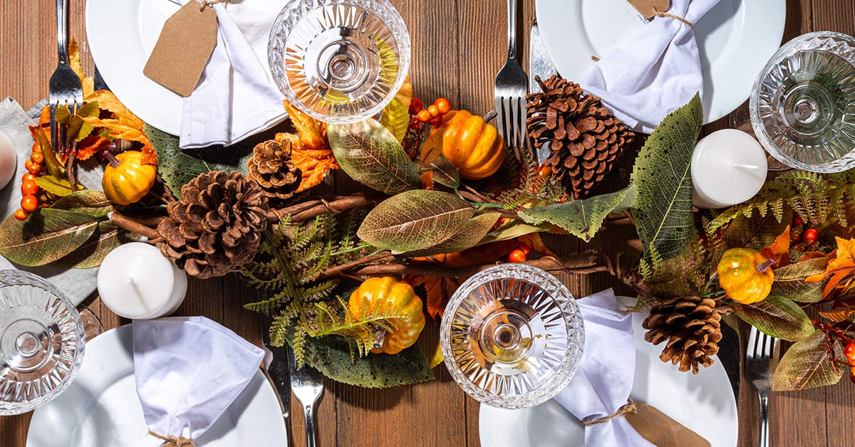 Fall Wedding Menu Set On Table