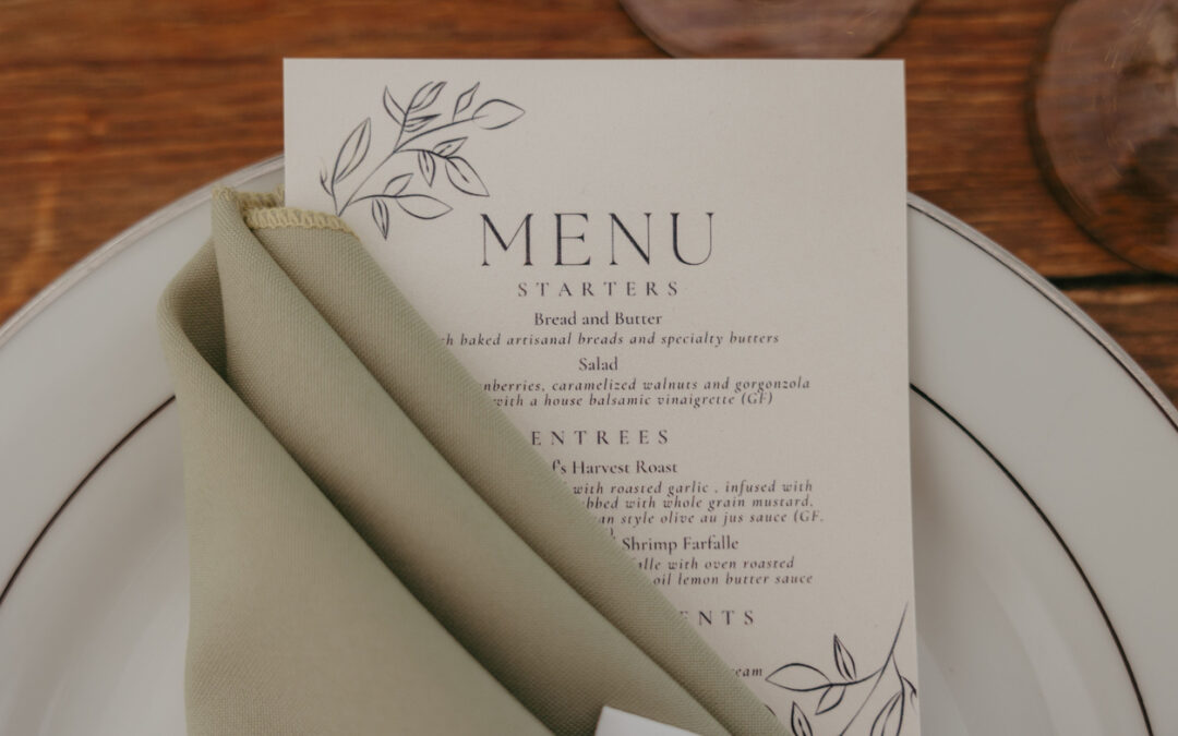 Creative Ways to Personalize Your Wedding Menu